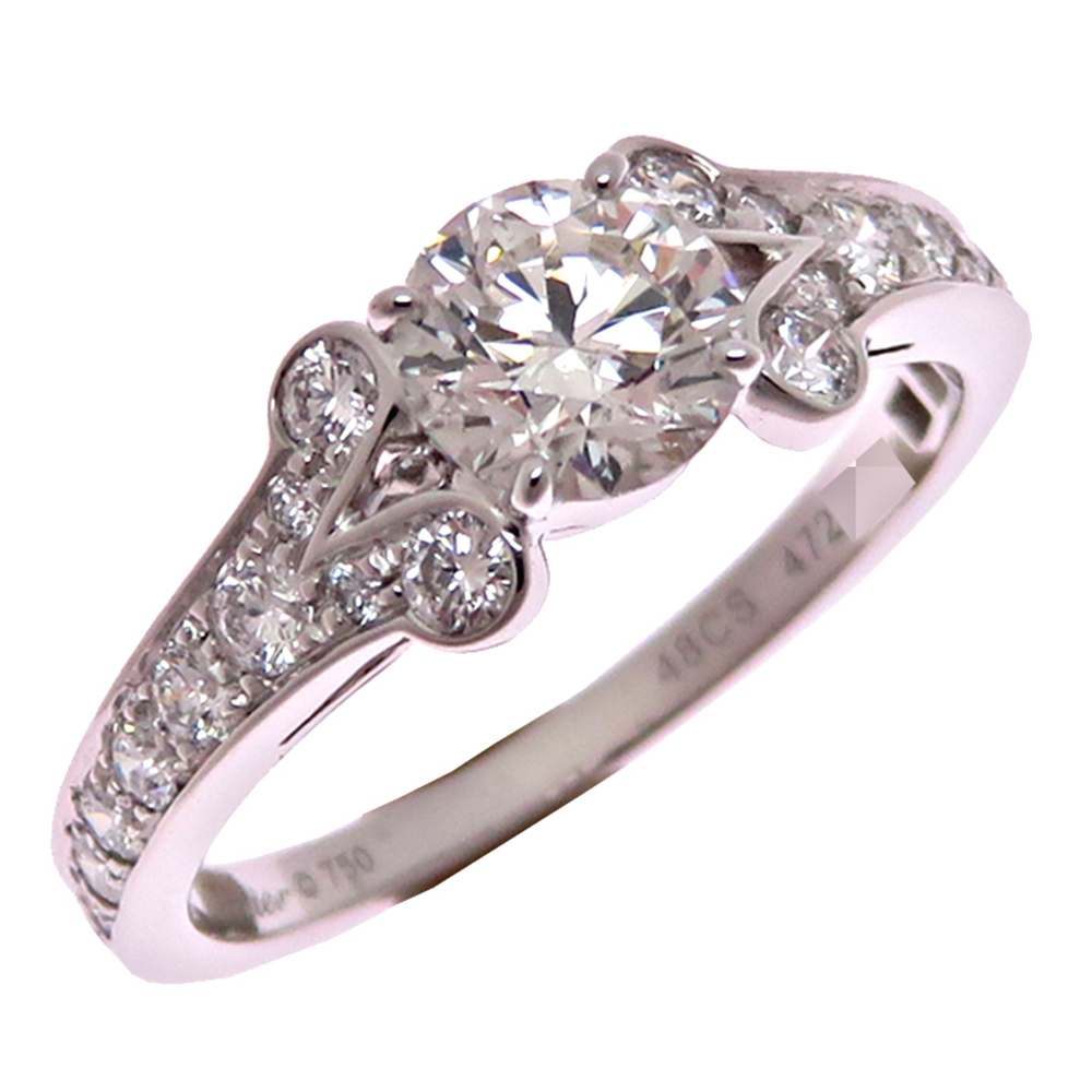 CARTIER Authentic Silver Diamond Ring #48